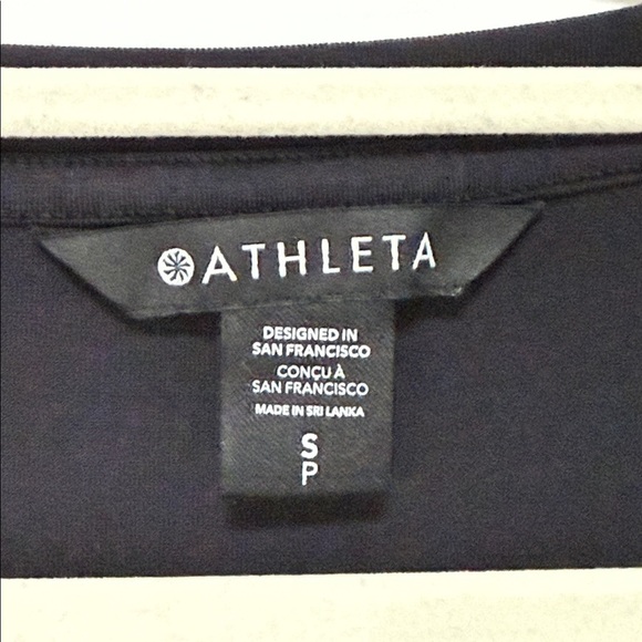 Athleta Women’s Essential Long V-Neck Black Top Soft Lightweight size Small - Picture 2 of 5